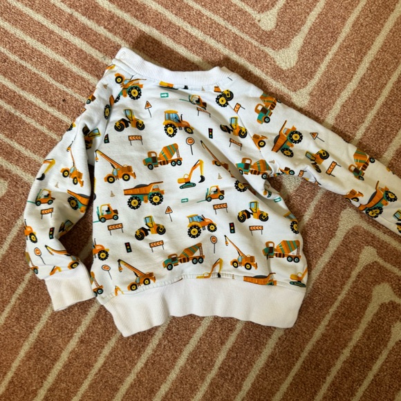 Bums & Roses Crewneck Sweatshirt 0-6M construction - Picture 2 of 2